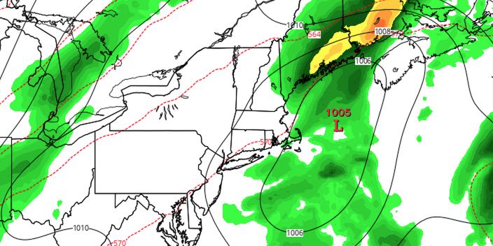 Showers will end Friday morning as the storm moves away