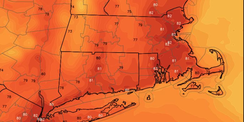 Low 80s will be common for several days this week