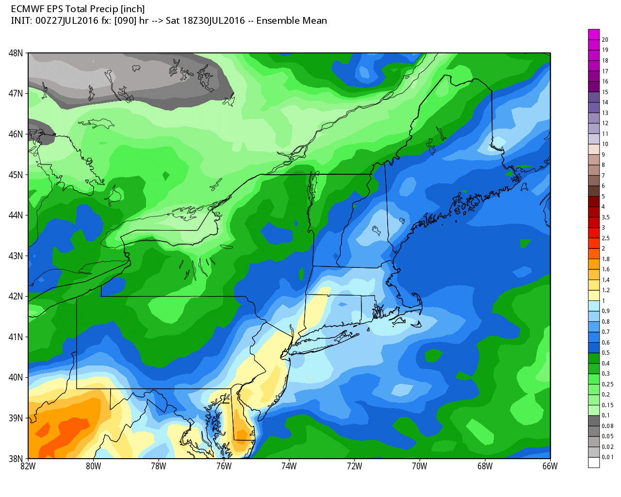 EPS mean gives 0.5-1" of rain Friday into Friday night in most of SNE.